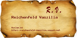 Reichenfeld Vaszilia névjegykártya